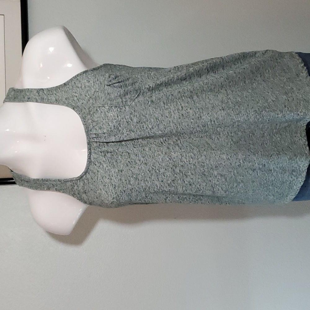 AMERICAN EAGLE OUTFITTERS Ladies Green Heather T-Button Back-Tank Top-EUC-Sz SP
